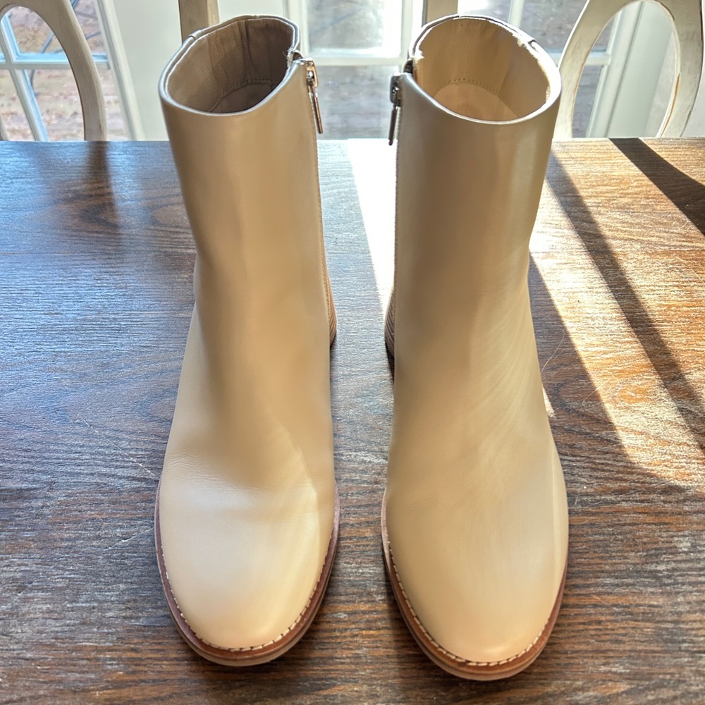 Lucky Brand Cream Ankle Booties